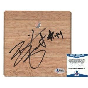 Brian Grant Portland Trail Blazers Signed Floor Board Beckett BAS Autographed